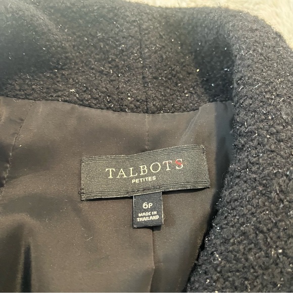 Talbots Blazer Jacket Tweed‎ Wool Classy Elegant Shimmer Sparkly Steampunk 6P - Picture 5 of 11